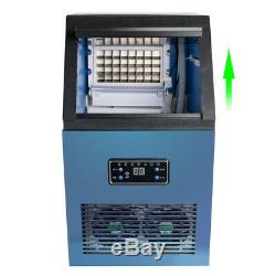 110LbsCommercial Ice Maker Ice Cube Making Machine Stainless Steel Auto Freezer