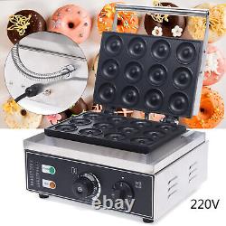 110V 12-Hole Donut Maker Machine Electric Nonstick Doughnut Making Machine 1550W