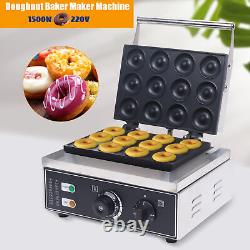 110V 12-Hole Donut Maker Machine Electric Nonstick Doughnut Making Machine 1550W