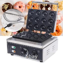 110V 12-Hole Donut Maker Machine Electric Nonstick Doughnut Making Machine 1550W