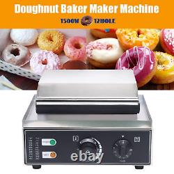 110V 12-Hole Donut Maker Machine Electric Nonstick Doughnut Making Machine 1550W