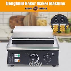 110V 12-Hole Donut Maker Machine Electric Nonstick Doughnut Making Machine 1550W