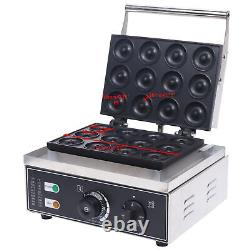 110V 12-Hole Donut Maker Machine Electric Nonstick Doughnut Making Machine 1550W