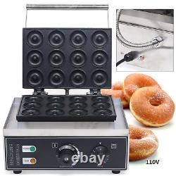 110V 12-Hole Donut Maker Machine Electric Nonstick Doughnut Making Machine 1550W