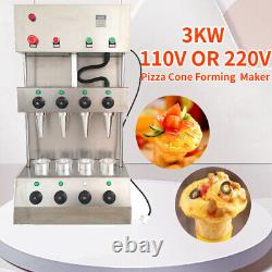 110V 220V Commercial Electric Pizza Cone Forming Making Maker Machine 4Molds 3KW
