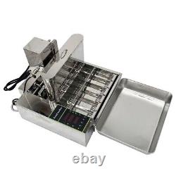 110V 6 Row Stainless Automatic Donut Maker Doughnut Making Donuts Frying Machine