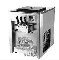 110V US 18L/H 3 Flavor ice cream maker Soft ice cream making machine BQL-818T