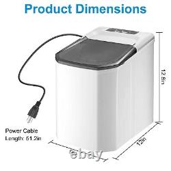 120W Electric Countertop Ice Maker 6-11 Mins Fast Ice Making Machine 33 lbs/day
