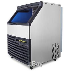 130KG Commercial Ice Maker Ice Cube Making Machine 290LBS 24H With LCD Control