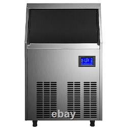 150Lbs Commercial Ice Maker Ice Cube Making Machine 70Kg Automatic 33lbs Storag
