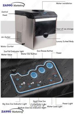 160W Electric Desktop Automatic Inflow Water Bullet Maker Ice Making Machine
