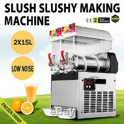 215L Commercial Frozen Drink Slush Slushy Make Machine Smoothie Maker