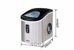 220V Stainless Steel Portable Commercial Ice Cube Maker Ice Making Machine 12kg