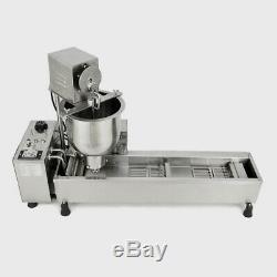 220V Wide Oil Tank Donut Maker Commercial Making Machine Automatic 3 Sets Mold