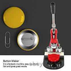 32MM Badge Maker Machine Making Pin Button Press Cutter With 1000 Circle Button