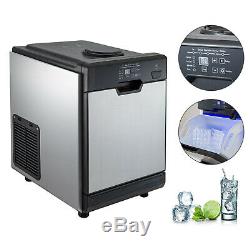 35-50KG Commercial Ice Maker Ice Making Machine Cool Water Dispenser 14LBStorage