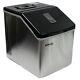 39 Lbs/day Portable Table Top Ice Maker Making Machine Stainless Steel 24pc Cube