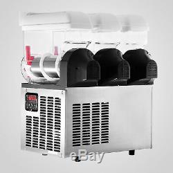 3X15L Commercial Frozen Drink Slush Slushy Making Machine Smoothie Ice Maker