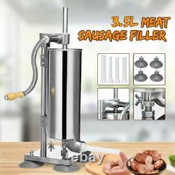3.5L Manual Sausage Filler Stainless Steel Salami Meat Making Machine Food Maker