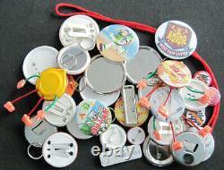 3 (75mm) DIY Round Pin Button Badge Maker Machine + 100 Button Supply Free Gift