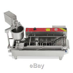 3 Size Mold Commercial Automatic Donut Maker Making Machine Wide Oil Tank 220v