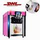 3 Flavors Automatic Drum Soft Ice Cream Making Maker Commercial Cooling Machine