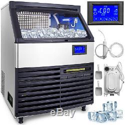 440Lbs Ice Maker Ice Cube Making Machine 200Kg /24H Commercial 99LBS Ice Storage