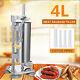 4l Stainless Steel Manual Sausage Filler Salami Meat Making Machine Food Maker