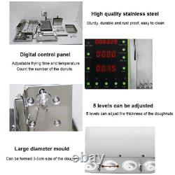 4 Row Commercial Automatic Donut Making Machine Doughnut Maker Donut Fryer 2000W