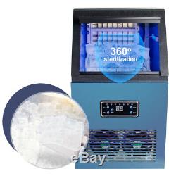 50KG\24h 110V Auto Commercial Ice Maker Make Cube Machine Stainless Steel 230W
