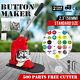 58mm(2.28) Button Badge Maker Press 500 Pcs 200-300pcs/h Machine Making Kit