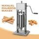 5l Manual Vertical Churros Maker Stainless Steel Donut Making Machine 3nozzles