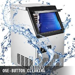 60kg Built-In Commercial Ice Maker Ice Cube Making Machine 132LB 59 Clear Cubes
