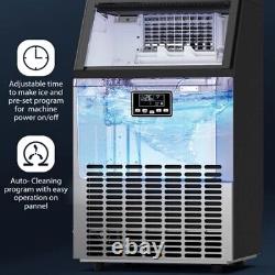 68kg Commercial Ice Maker Ice Making Machine 100lbs/24h with 33lbs Ice Storage
