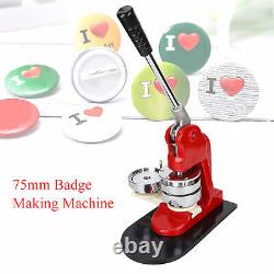 75mm Badge Making Machine Ergonomic Button Maker Commercial Pressing Machine