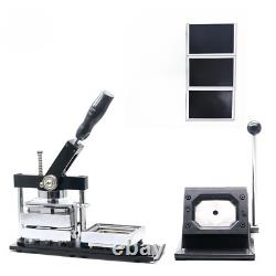 8053mm Magnet Making Machine Square Button Maker + Paper Cutter+100pcs Material