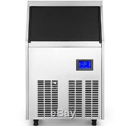 88Lbs Commercial Ice Maker Ice Cube Making Machine 40Kg With28lbs Ice Storage SUS