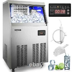 90-100LBS Commercial Ice Maker Ice Cube Making Machine Reservation Function SUS