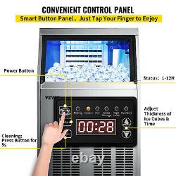 90-100LBS Commercial Ice Maker Ice Cube Making Machine Reservation Function SUS