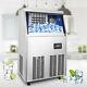 99lbs Commercial Ice Maker Ice Cube Making Machine 45kg Reservation Function Sus