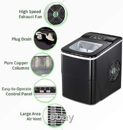 AGLUCKY Ice Maker Machine for Countertop, Portable Ice Cube Makers, Make 26 lbs