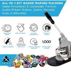 Button Making Machine Pin Maker Supplies Kit 1,000 Pin Badges Button Badge