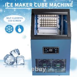 CA Commercial Ice Maker Machine 50KG Stainless Steel Restaurant Ice Cube Making