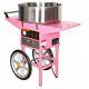 Candy Floss Making Machine Cart Pink Cotton Candyfloss Maker Free 1000 Sticks