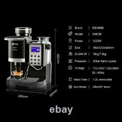 Coffee Maker Machine With Conical Grinder Milk Warmer For Making Espresso Latte