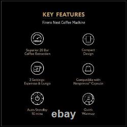 Coffeeza Finero Coffee Making Machine, Black, Premium Espresso & Americano Maker