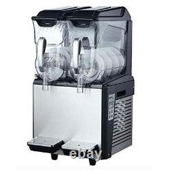 Commercial 2x10L ice slush machine ice slushie making machine frozen drink maker