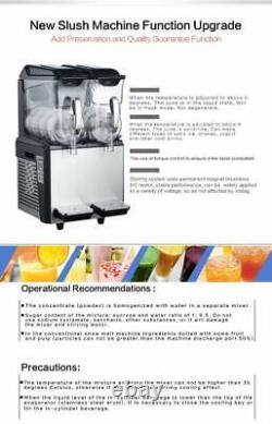 Commercial 2x10L ice slush machine ice slushie making machine frozen drink maker