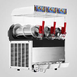 Commercial 3Tank Frozen Drink Slush Making Machine Smoothie Maker 110v Hot