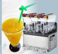 Commercial 3 Tank Frozen Drink Slush Slushy Making Machine Smoothie Maker